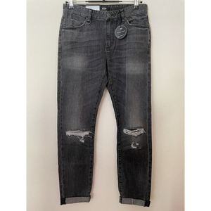 NWT Neuw Slim Slouch Faded‎ Black Boyfriend Jeans Women’s Size 4 Ripped Distress